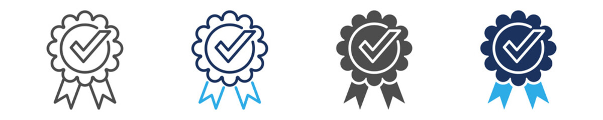 quality approve  icon sheet with multi style