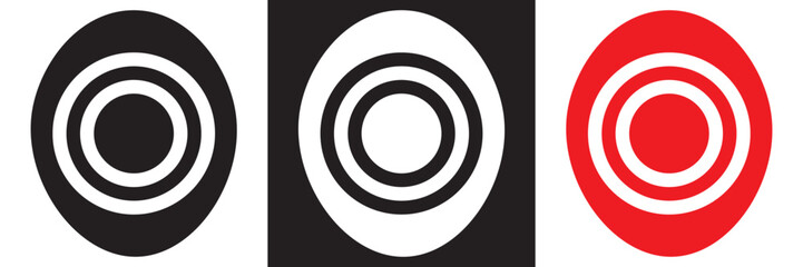 Target icon with mouse cursor arrow. Simple target symbol with cursor arrow representing focus, precision, clicking, goal setting, and digital interaction concepts.EPS10/AI.