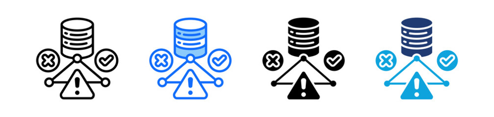 Fault Tolerance Icon Set Multi Style Vector Illustration