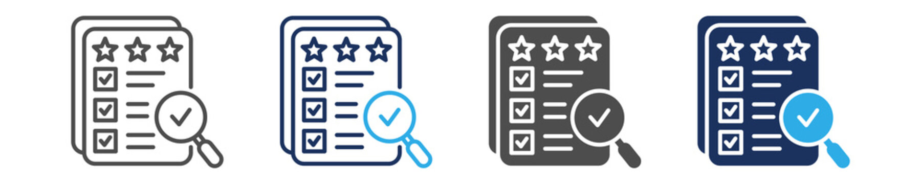 evaluation  icon sheet with multi style