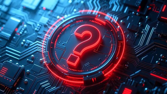 Red-and-BlueCircularDevicewithQuestionMarkonCircuitBoard