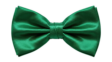 Elegant emerald green satin bow tie for formal wear