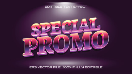 Special Promo Text Effect with Vibrant Gradient and Metallic Shine for Sale and Discount Announcements