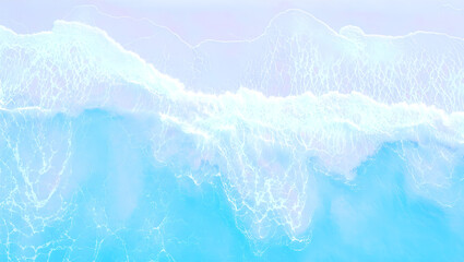 Stunning abstract ocean wave with vibrant blue and white hues