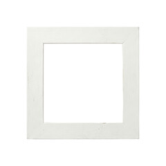 Rustic white painted square wooden picture frame