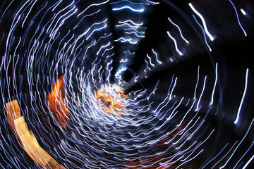Moving lights blur effect, abstract image