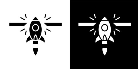 Breakthrough Moment  Icon Set White Glyph Style Collection