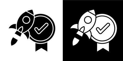 Accelerator Award  Icon Set White Glyph Style Collection