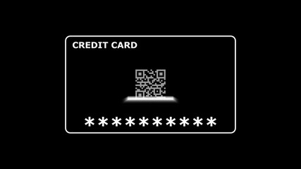 Digital payment security process with credit card scanning and hidden pin code - Powered by Adobe