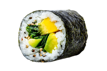 Close-up of Vegetarian Sushi Roll