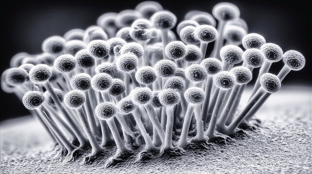 : Carbon nanotubes A dense forest of carbon nanotubes growing vertically from a silicon substrate. The nanotubes appear like dark hair or vertical columns under a scanning electron microscope. 