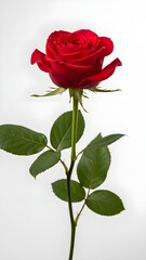 Happy valentine's day festival image with a single red rose