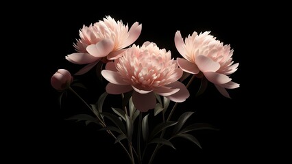 Happy valentine's day festival image with beautiful pink flowers