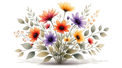 Vibrant happy valentine's day festival flowers bouquet image