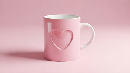 Happy valentine's day festival image of pink heart shaped mug