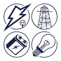 Energy and power icons