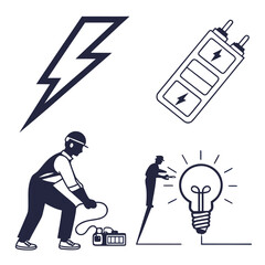 Illustrations of energy and innovation
