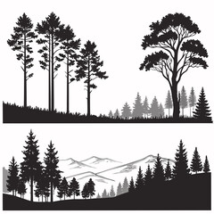 Forest silhouettes