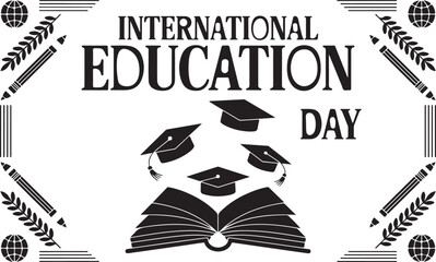 Celebrating international education day on january 24th Vector.