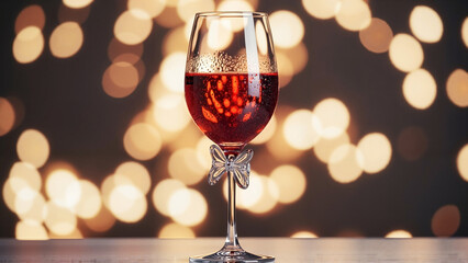 Wine glass for International Women&rsquo;s Day celebration, perfect for events, promotions, and social media marketing