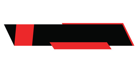 Modern Red Black Lower Third Graphic for News, YouTube and Broadcast