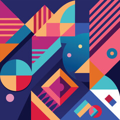 Abstract geometric vector background with colorful shapes modern design