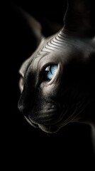 Dark cinematic animal portrait in dramatic lighting, dark cinematic animal portrait with moody shadow, dark cinematic animal portrait for artistic storytelling