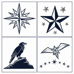 Celestial and nature symbols © Ghgs