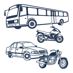 Various modes of transportation