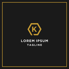 pk or kp hexagon logo