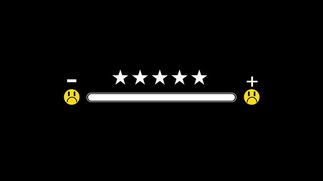 glowing Customer rating concept with businessman five-star feedback bar, representing user experience, client satisfaction, online review, service evaluation, digital feedback, and performance.