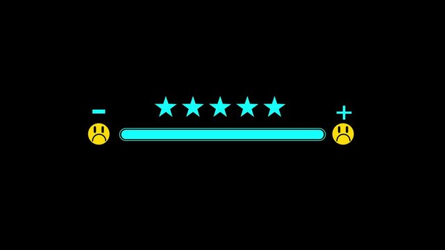 glowing Customer rating concept with businessman five-star feedback bar, representing user experience, client satisfaction, online review, service evaluation, digital feedback, and performance.