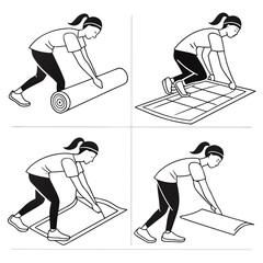 Yoga mat setup instructions