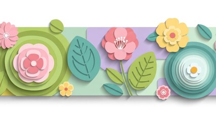 easter card with eggs and flowers