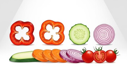 vegetables on a chopping board