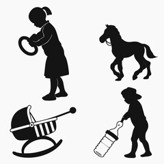 Silhouettes of childhood