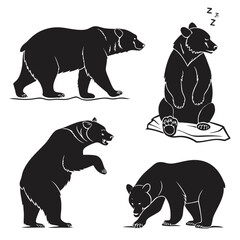 Bear silhouettes