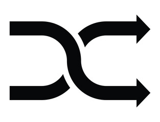 Shuffle Arrow Icon Collection &ndash; Random Play Music Arrows Line Symbol for App UI and Media, Editable Vector EPS