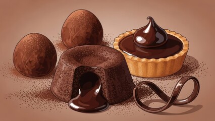 chocolate cake with nuts