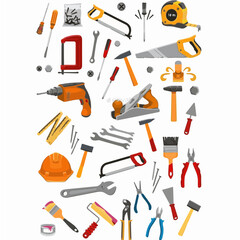 seamless pattern with tools