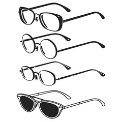 Collection of vintage eyeglasses