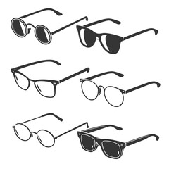 Collection of stylish eyeglasses