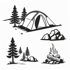 Camping in the woods