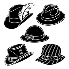 Collection of vintage hats