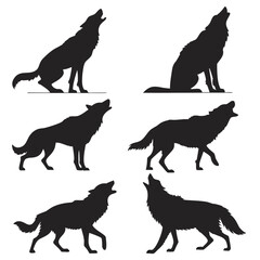 Wolf silhouettes