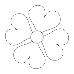 Floral Flower SVG Cut File, Elegant Botanical Line Art, Floral Vector Design for Cricut and Silhouette, Coloring Pages. Valentine's day