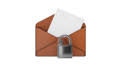 Envelope Mockup with Blank Card with lock Premium Stationery Style