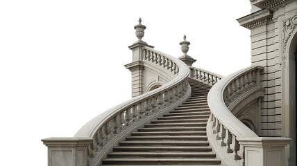 Elegant Marble Grand Staircase Curved Design Luxury Home Stunning Visual Appeal