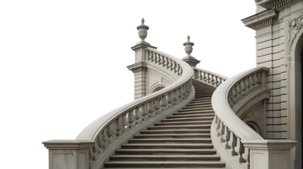 Elegant Marble Grand Staircase Curved Design Luxury Home Stunning Visual Appeal