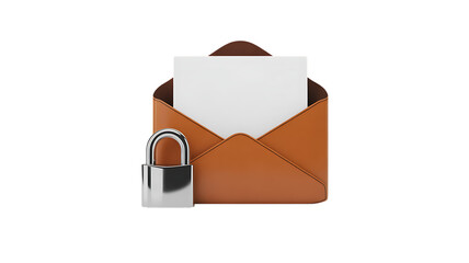 Envelope Mockup with Blank Card with lock